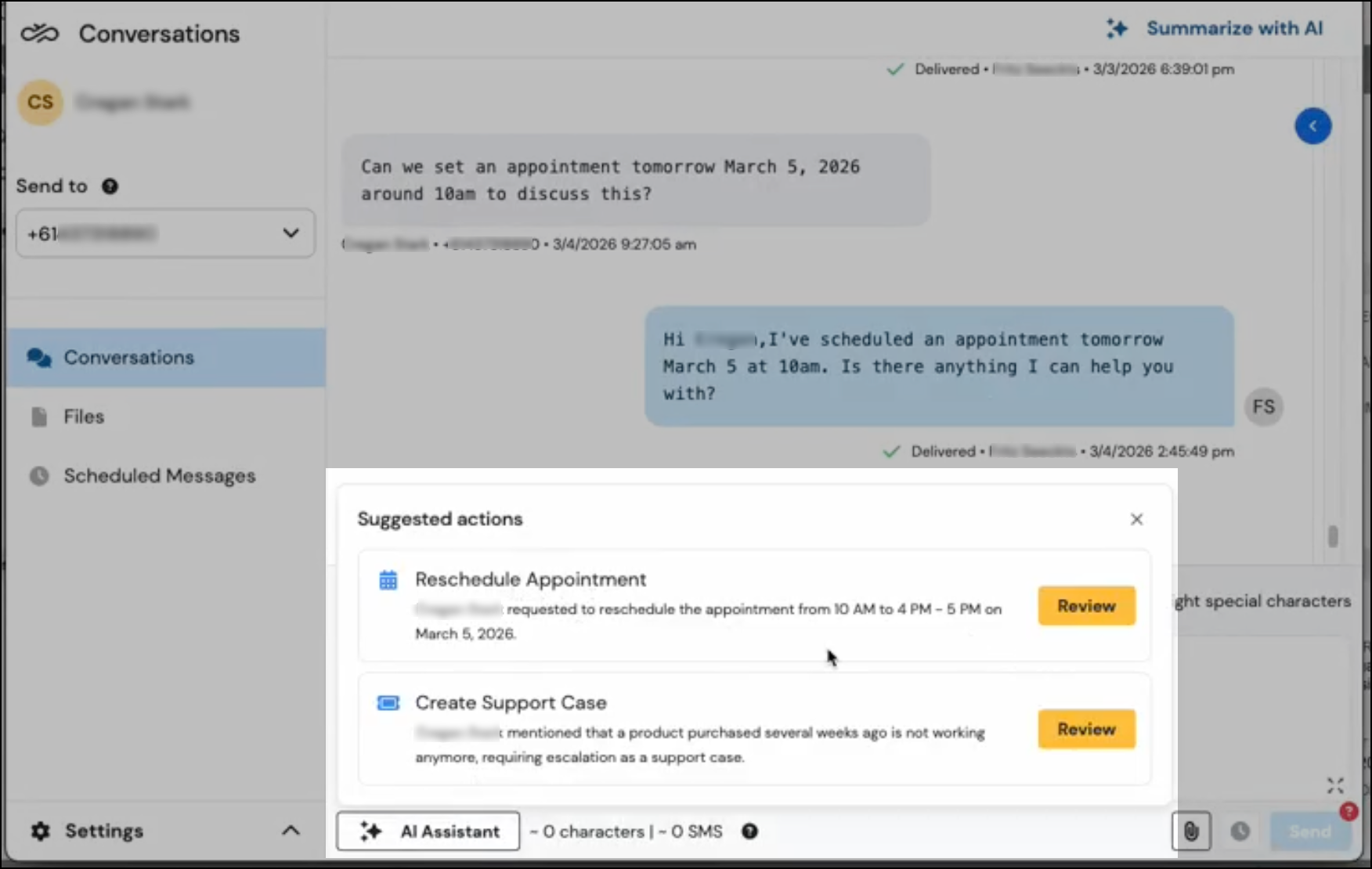 Vorgeschlagene Aktionen des NetSuite Produktivitätsassistenten.