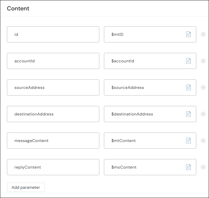 Capture d'écran du contenu du webhook.