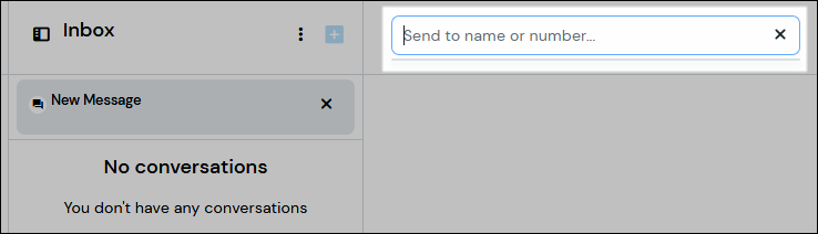 Screenshot, der zeigt, wo die Nummer des neuen Kontakts eingegeben werden muss