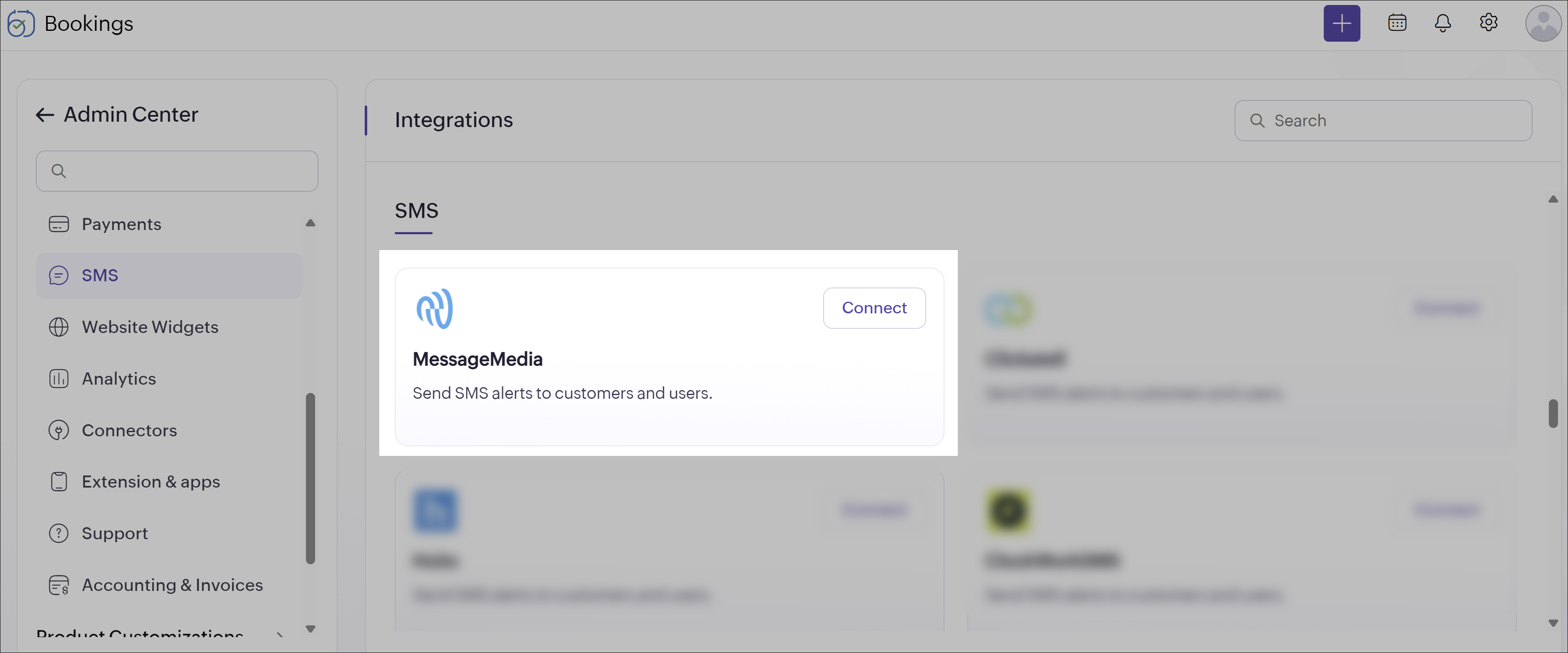 Mosaico de integración de MessageMedia.