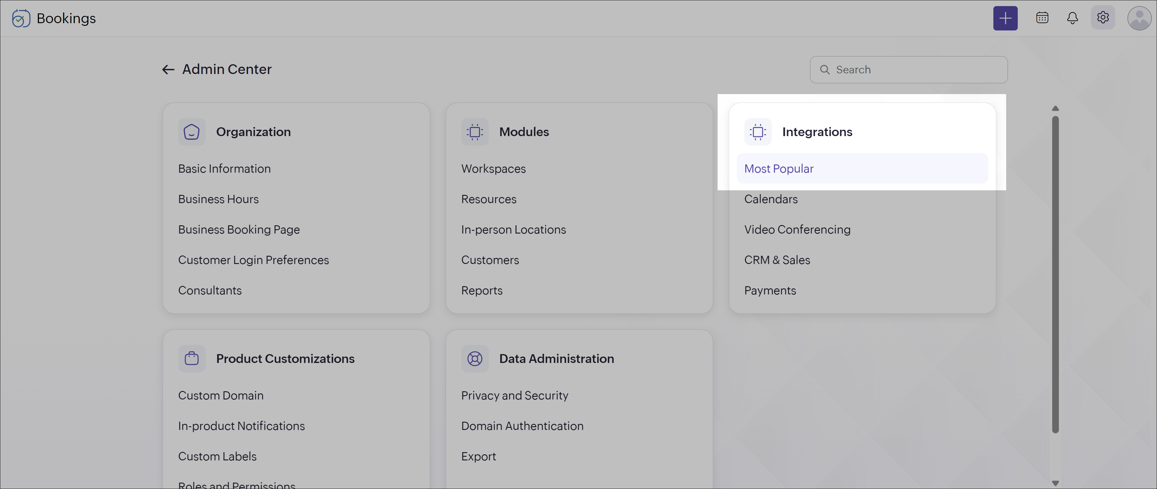 Integraciones más populares.
