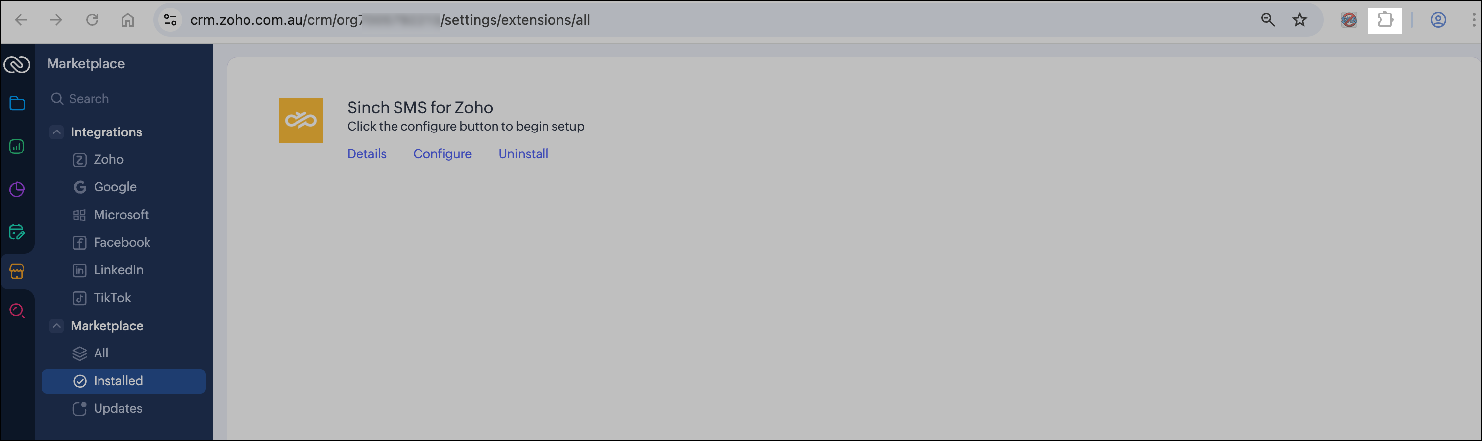Icono de extensión de Chrome.