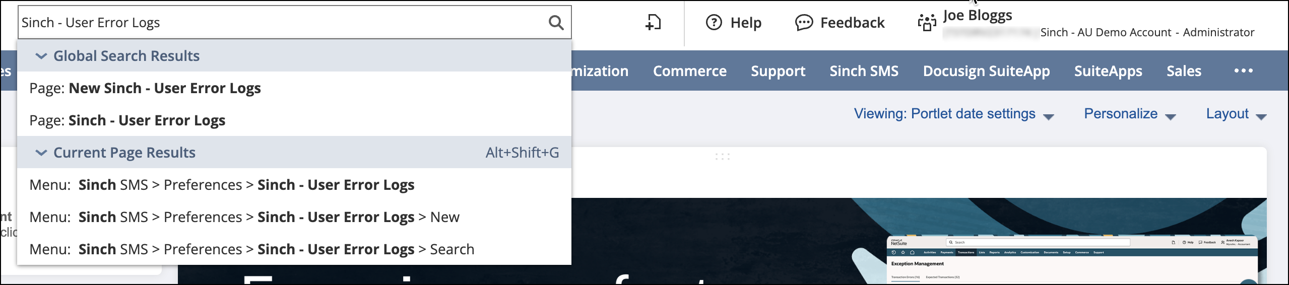 Sinch - User Error Logs in global search_FR.png