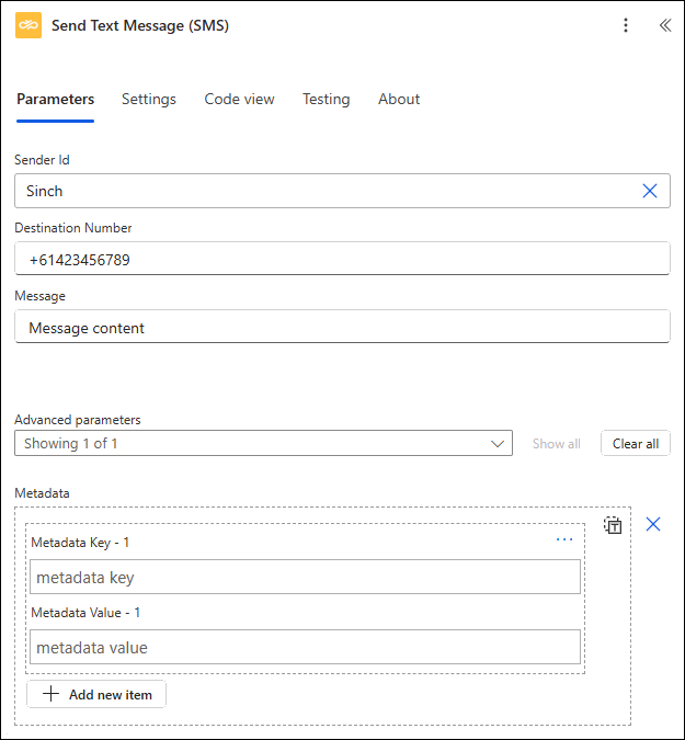 Paramètres avancés - Métadonnées.