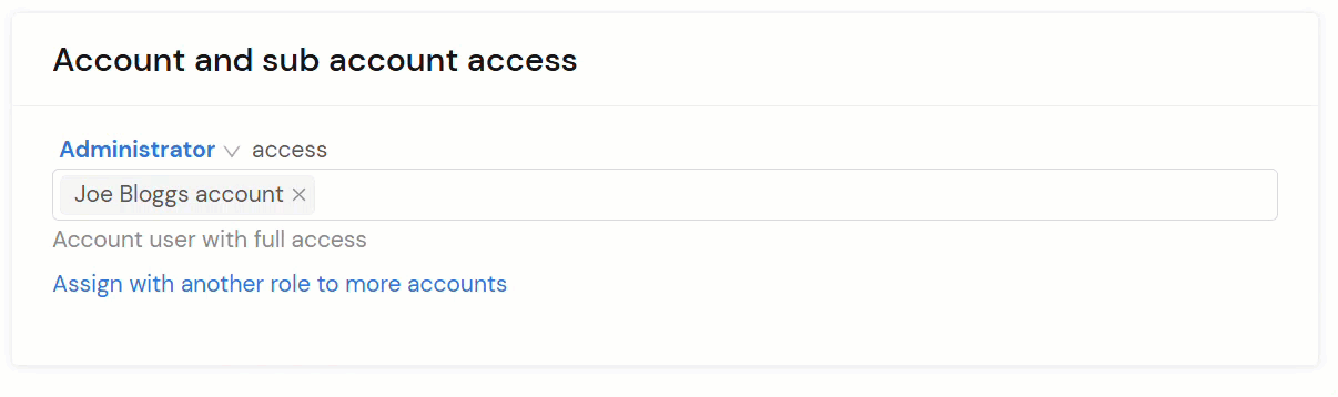 Modification de l'accès d'un utilisateur