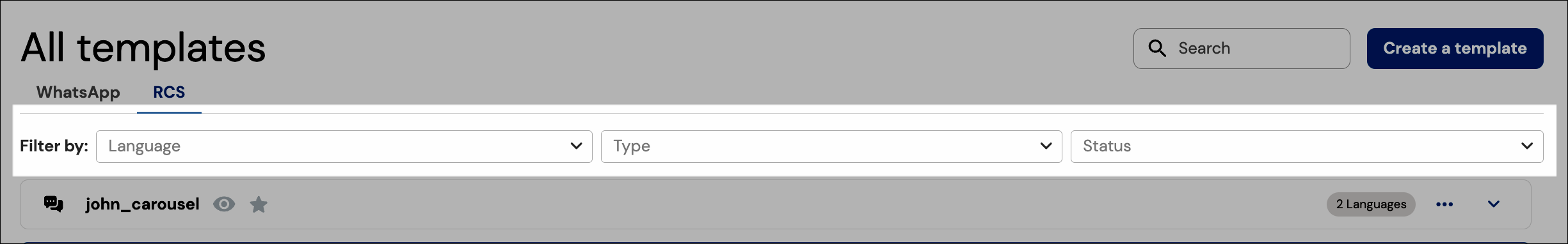 Screenshot zeigt die Position der Filter-Dropdowns.