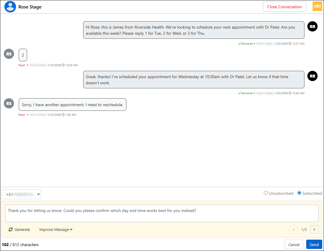 Dynamics conversation inbox with AI suggested reply_FR.png