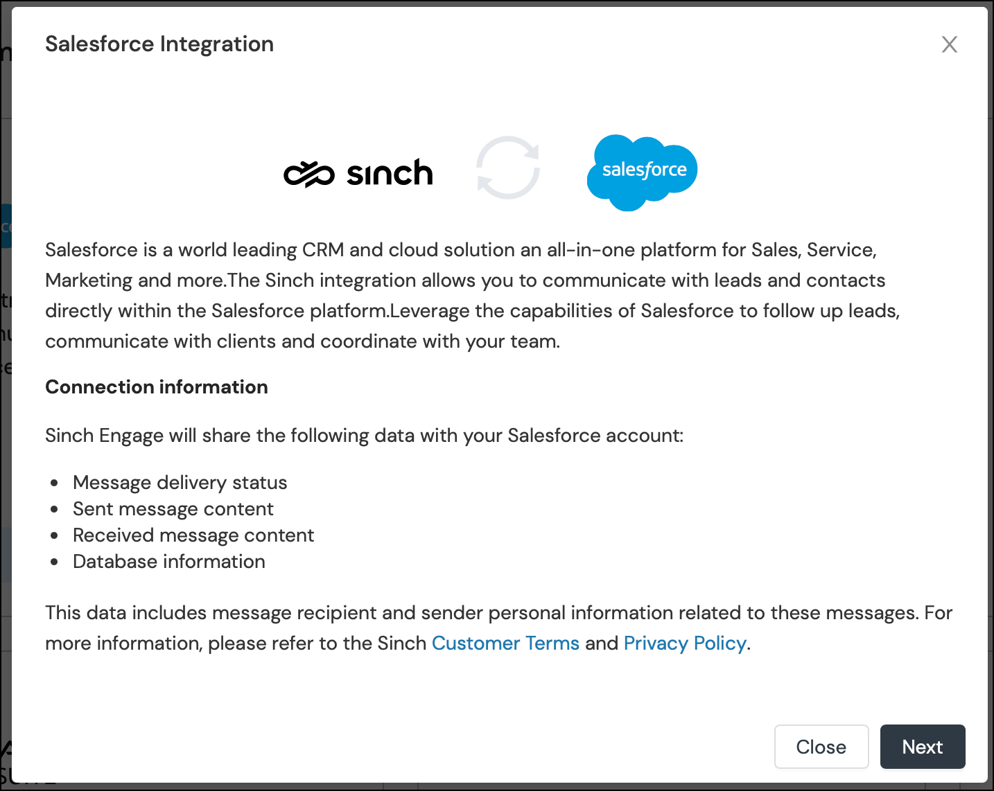 Conéctate a Salesforce.