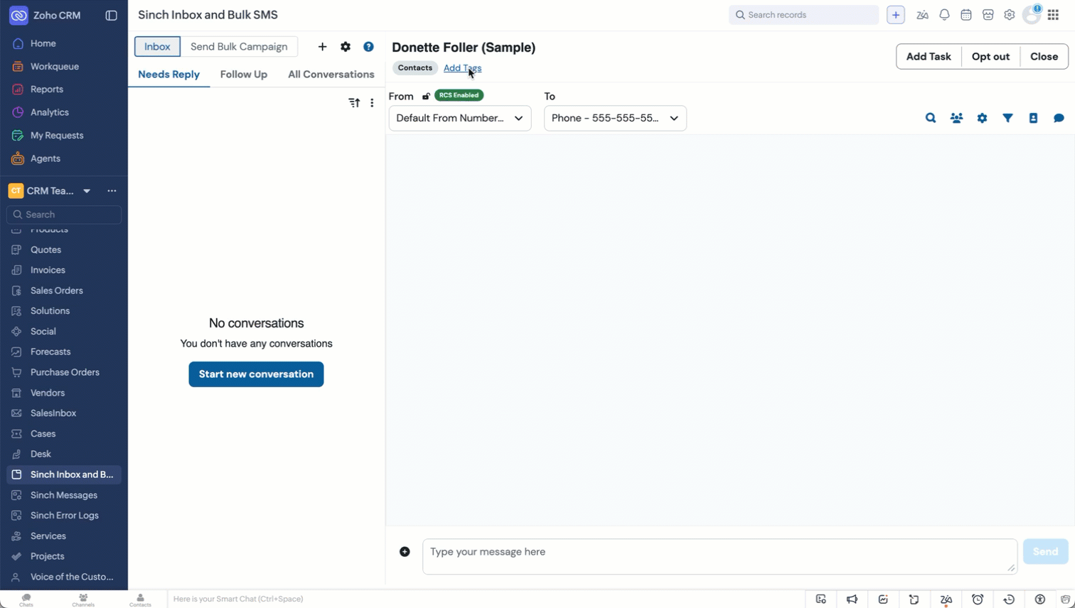 Sinch Inbox additional features.